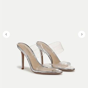 Veronica Beard Asha Stiletto Sandal silver size 7.5